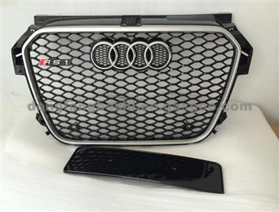 Silver Audi Front Grille Honey Comb Style RS1 Grille