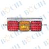 HIGH QUALITY!!! Trailer Bubble-Type Three Colors Iron Tail Light With Net(Square)