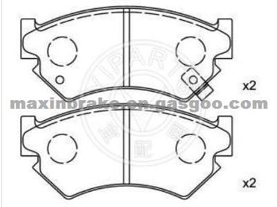 Semi Metallic Subaru Brake Pad D480 OEM 72519-3040