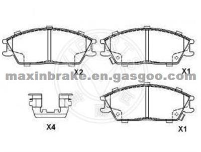 Semi Metallic Hyundai Brake Pad OEM 58101-1CA00