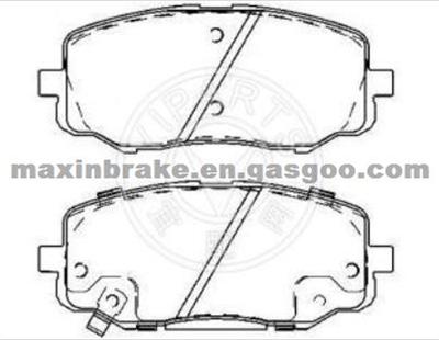 Semi Metallic Hyundai Brake Pad OEM 58101-1JA60