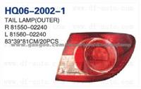 TOYOTA COROLLA 2003 TAILLIGHT TAIL LAMP 81550-02240 81560-02240