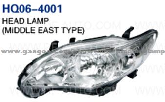 TOYOTA COROLLA 2012 HEADLIGHT HEAD LAMP