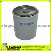 92142009 94797406 96458873 96352845 Oil Filter For Chevrolet Captiva Kalos Lacetti Nubira Aveo Epica Optra Opel Corsa Astra