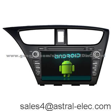 In Dash Car Gps Navigation Device For Honda Civic 2014 (Hatchback), With DVD Player