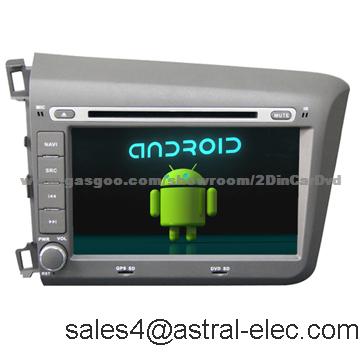 Automobile Central DVD Player For Honda Civic 2012 (LEFT), With TV, Radio, GPS