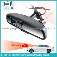 Car Interior Mirror With Dvr Monitor And Waterproof Car Camera