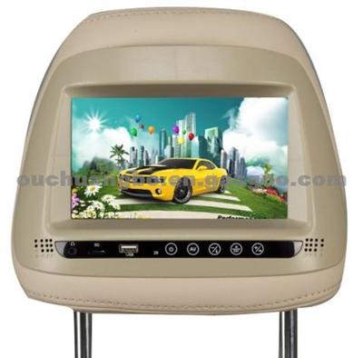 HD 7 Inch Car Headrest Monitor DVD Player
