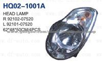 KIA Picanto Eurostar Morning 2008 Headlight Head Lamp (92102-07520 92101-07520)