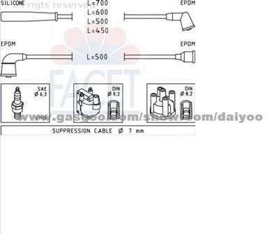 Ignition Cable Kit KK137-18-150A For KIA