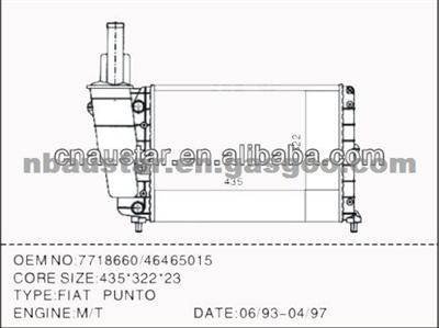 Fiat 7718660 Car Radiator