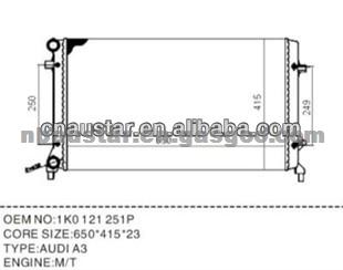 Au-Di K0121251p Car Radiator