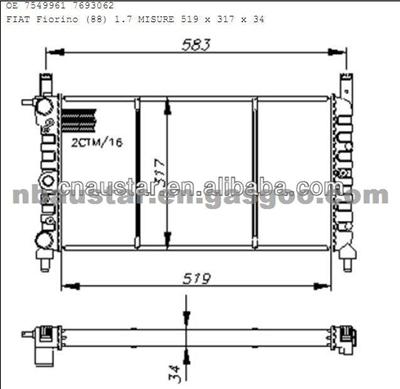 FIAT 7549961 Car Radiator