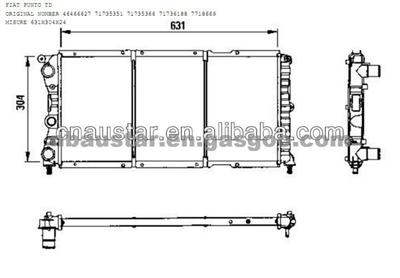 FIAT 46466627 Car Radiator