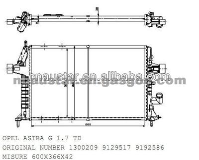 1300209 Opel Car Radiator