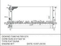 Car Radiator 7586746 Fiat Duna M/T