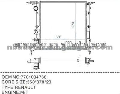 7701034768 Car Radiator Renault M/T