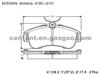 BRAKE PAD For NISSAN ALMERA GDB848
