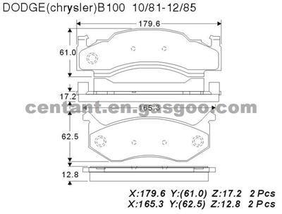 Brake Pads For DODGE ,CHRYSLER GDB4025-D269