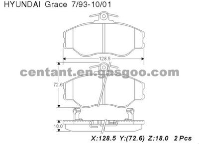 BRAKE PAD For HYUNDAI GDB3089