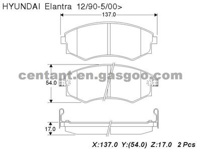 BRAKE PAD For HYUNDAI ELANTRA GDB895