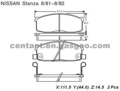 BRAKE PAD For NISSAN STANZA GDB1020