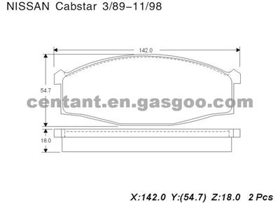 BRAKE PAD For NISSAN CABSTAR GDB3117