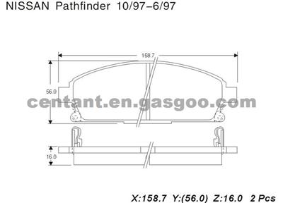 BRAKE PAD For NISSAN PATHFINDER GDB3167