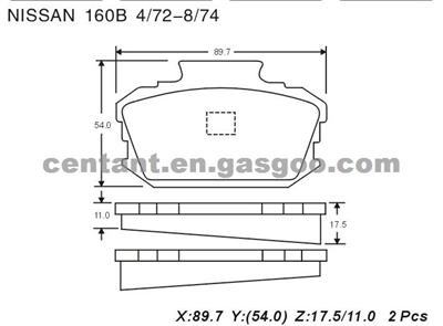BRAKE PAD For NISSAN 160B GDB116
