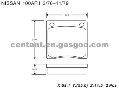 BRAKE PAD For NISSAN 100AFII GDB126