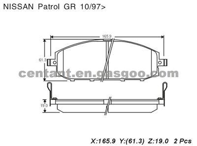 BRAKE PAD For NISSAN PATROL GR GDB3222