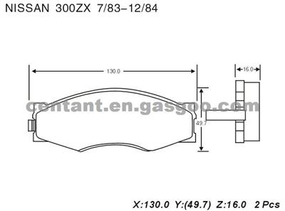 BRAKE PAD For NISSAN 100ZX GDB367