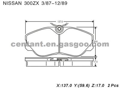 BRAKE PAD For NISSAN 300ZX GDB744