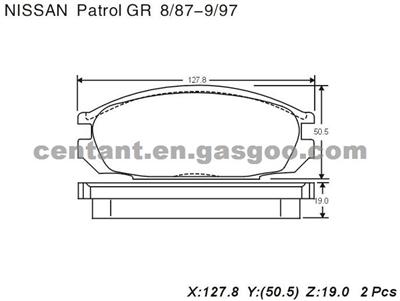 BRAKE PAD For NISSAN PATROL GR GDB745