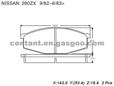 BRAKE PAD For NISSAN 280ZX GDB747