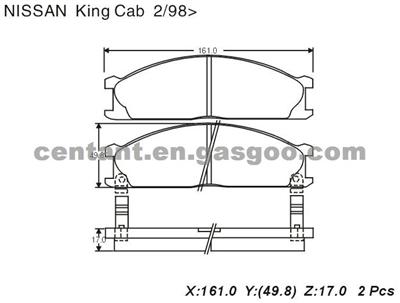 BRAKE PAD For NISSAN KING CAB GDB766