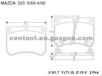 BRAKE PAD For MAZDA 323 GDB1029