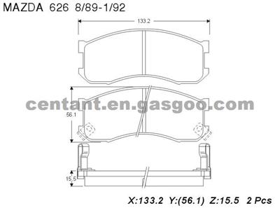 BRAKE PAD For MAZDA 626 GDB1037