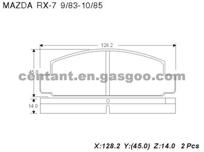 BRAKE PAD For MAZDA RX-7 GDB176