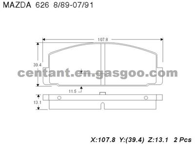 BRAKE PAD For MAZDA 626 GDB3088