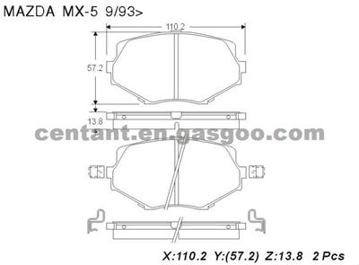 BRAKE PAD For MAZDA MX-5 GDB3103