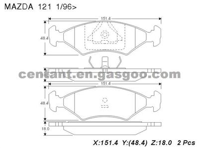 BRAKE PAD For MAZDA 121 GDB3178