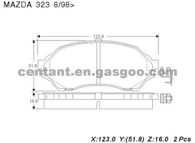 BRAKE PAD For MAZDA 323 GDB3193