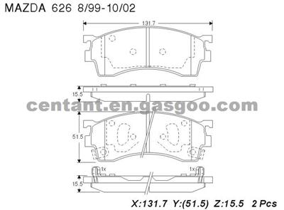 BRAKE PAD For MAZDA 626 GDB3209