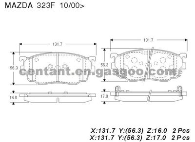 BRAKE PAD For MAZDA 323F GDB3253