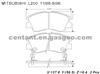 BRAKE PAD For MITSUBISHI L200 GDB729