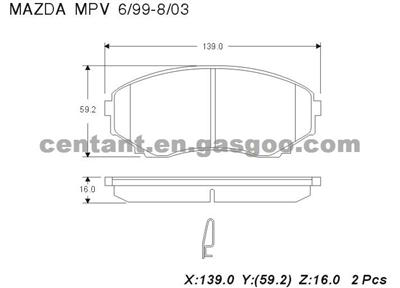 BRAKE PAD For MAZDA MPV GDB3255