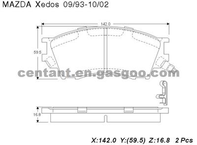 BRAKE PAD For MAZDA XEDOS GDB3230