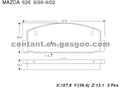 BRAKE PAD For MAZDA 626 GDB3231