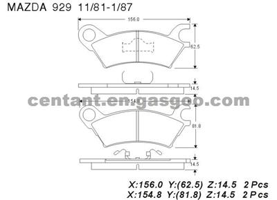 BRAKE PAD For MAZDA 929 GDB324